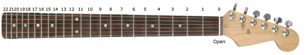 Как нумеруются лады гитары